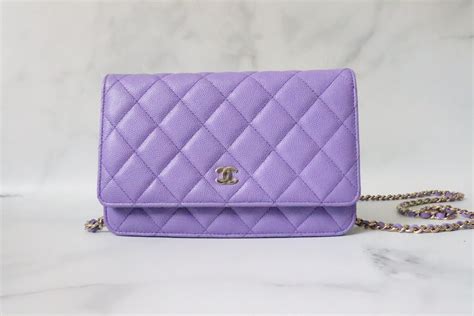 chanel purple wallet